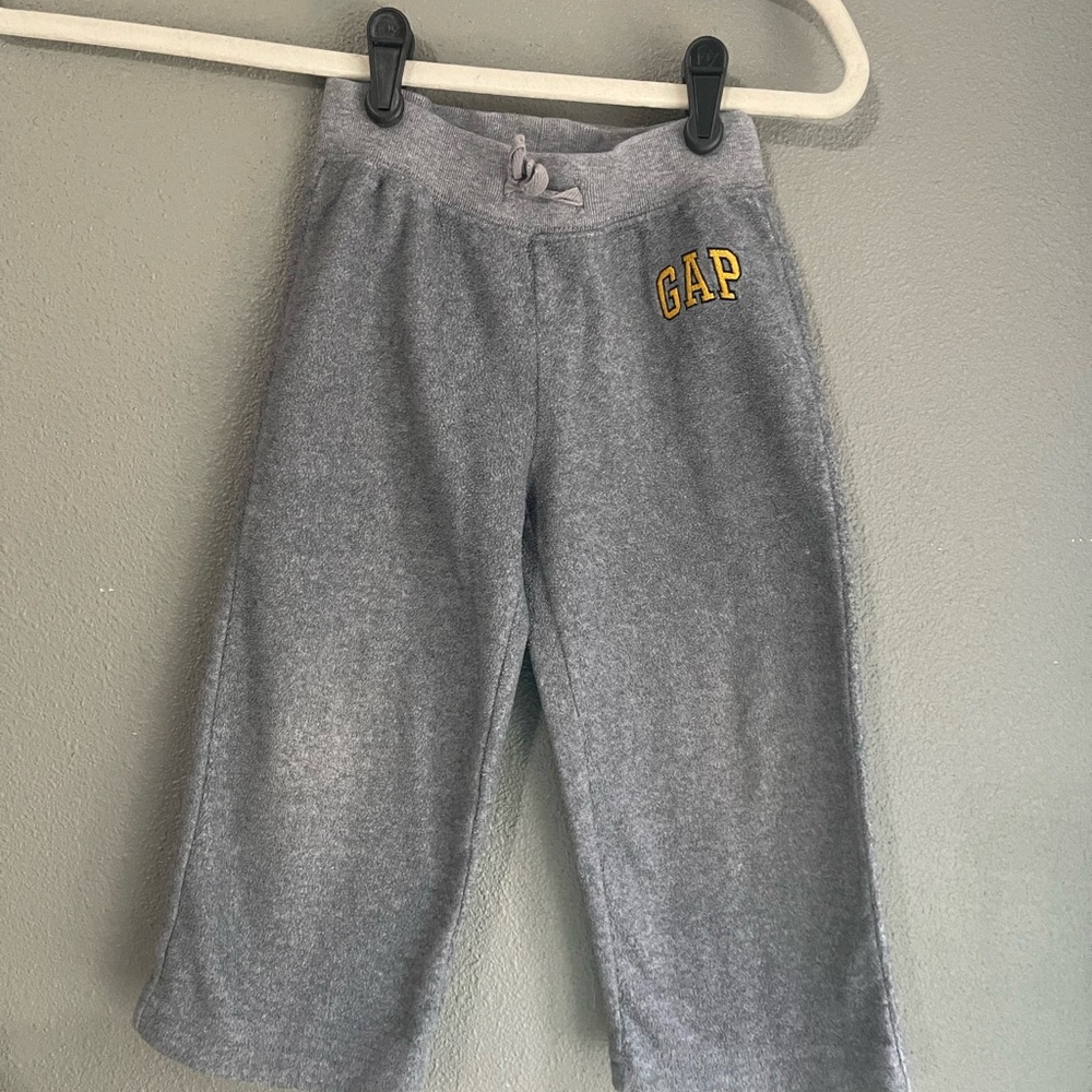 GAP Kids Gray Joggers with Yellow Logo